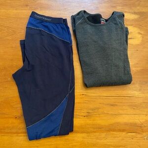 Icebreaker Blue and Charcoal Activewear Set